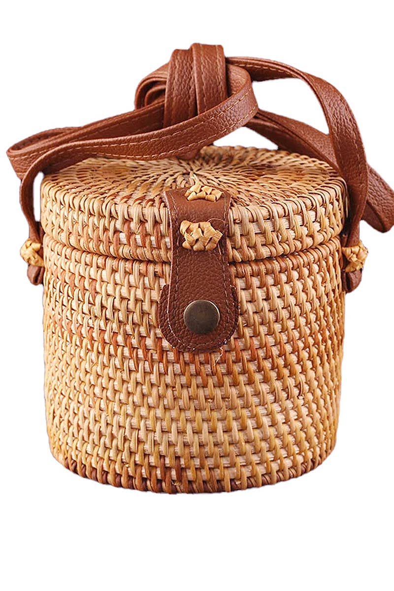 Rattan Straw Basket Crossbody Bag – Magnolia & Fig