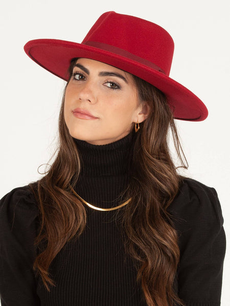 Ariel Red Felt Rancher Hat