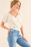 And The Why Cotton Gauze Blouse (online only)