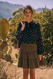 Mineral Washed Linen Blend Skirt