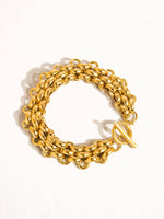 Donni 18K Gold Non-Tarnish Bold Weave Bracelet