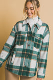 Love Tree Plaid Button Up Shacket (Website Exclusive)