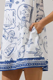Lexus Collared Shift Mini Dress Seaside