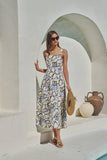 Tercy Floral Steff Open Back Midi Dress