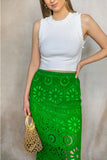 Crochet Palm Green Maxi