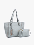 Lisa Structured Tote w/ Braided Accents