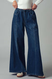 Wide Leg Drawstring Western Pants