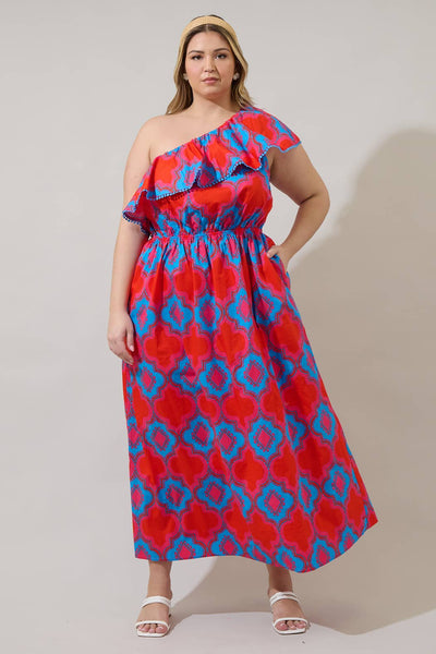 Devany Plus Sized One Shoulder Dress