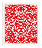 Swedish Dishcloth - Scandi Bloom - Red