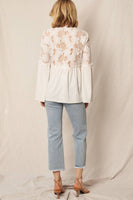 Floral Lace Bell Sleeve Top