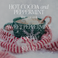 Hot Cocoa and Peppermint 9 oz Soy Candle