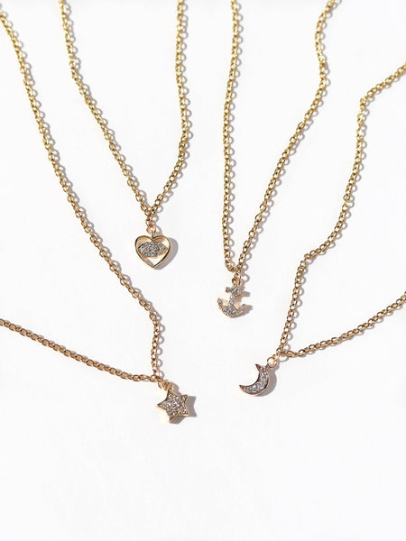 Gold Delicate Mini Charm Choker Necklace *Handmade in USA*