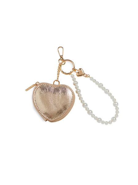 Heart Pouch Bag Charm (gold, pink, red)
