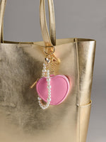 Heart Pouch Bag Charm (gold, pink, red)