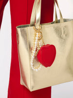 Heart Pouch Bag Charm (gold, pink, red)