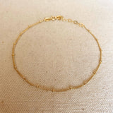 18k Gold Filled Lydia Satellite Chain Anklet