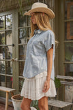 Star Print Button Down