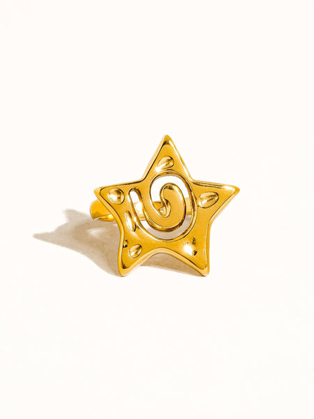 Lilia 18K Gold Non-Tarnish Star Ring
