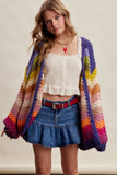 Hand-Crochet Open Cardigan