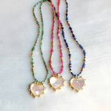 Handmade | Unity Beaded Necklace with Heart Pendant