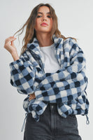 Drop Shoulder Plaid Fleece Maisy Jacket