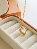 Josie Gold Non-Tarnish Vintage Heart Pendant Necklace