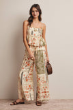 Patchwork Floral Wide-Leg Pants