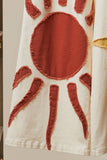 Sun Moon Star Patch Wide Pants