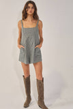 Library Date Plaid Romper