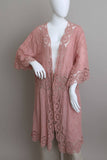 Crochet Open Patch Longline Kimono