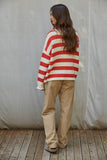 Knit American Flag Striped Sweater
