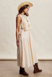 Ellen Lace Vest & Sleeveless Midi Dress Set
