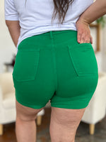 Judy Blue Tummy Control Green Denim Shorts (Website Exclusive)