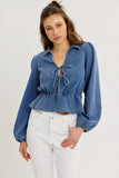 Becky Denim Top