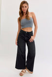 High Rise Crop Wide Leg