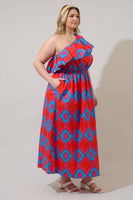 Devany Plus Sized One Shoulder Dress