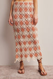Crochet Diamond Midi Skirt