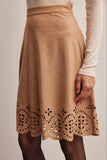 Elizabeth Faux Suede Midi Skirt