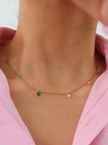 Ariana 18K Non-Tarnish Petite CZ Chain Necklace