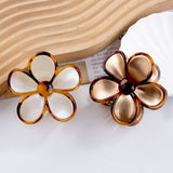 Cartoon Flower Claw Clip (Tortoiseshell Border)