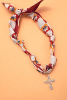 Handcrafted Scarf Interchangeable Charm Necklace
