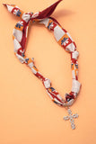 Handcrafted Scarf Interchangeable Charm Necklace