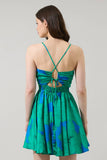 Morgany Floral Cerese Flare Mini Dress