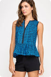 Scallop Print Mindy Blouse