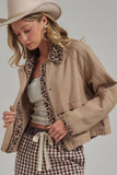 Loretta Leopard Barn Jacket