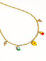 Foodie 18K Gold Non-Tarnish Fruit and Charms Necklace