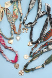 Handcrafted Scarf Interchangeable Charm Necklace