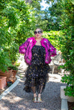 Planet Queen Faux Fur Jacket in Monster Pink
