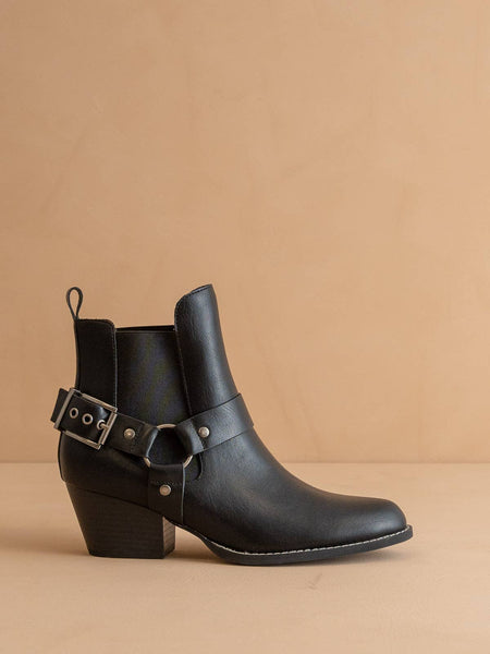 The Colt | Black Motorcycle Bootie