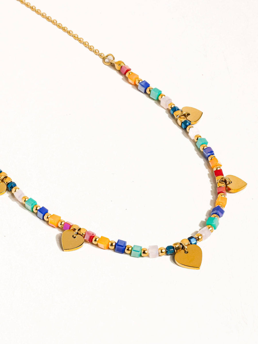 Archie 18K Gold Non-Tarnish Beaded Heart Necklace – Magnolia & Fig